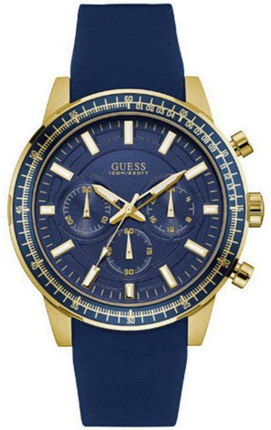 Buy Shop Guess Fuel Chronograph Blue Dial Blue Rubber Strap Watch for Men - W0802G2 USA Online