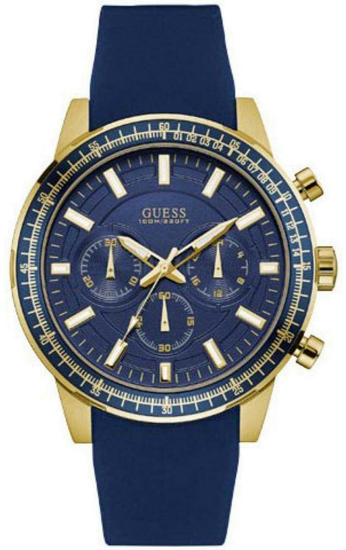 Buy Shop Guess Fuel Chronograph Blue Dial Blue Rubber Strap Watch for Men - W0802G2 USA Online