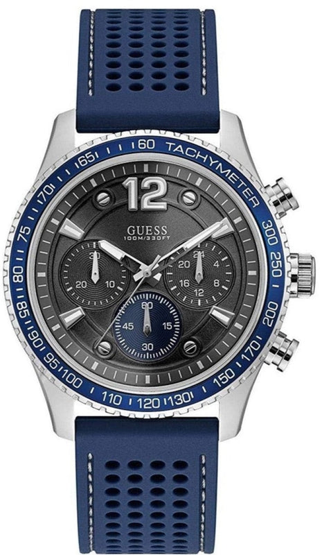 Buy Shop Guess Fleet Chronograph Black Dial Blue Rubber Strap Watch for Men - W0971G2 USA Online