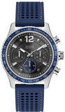 Buy Shop Guess Fleet Chronograph Black Dial Blue Rubber Strap Watch for Men - W0971G2 USA Online