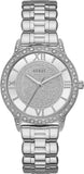 Buy Shop Guess Ethereal Diamonds Silver Dial Silver Steel Strap Watch for Women - W1013L1 USA Online