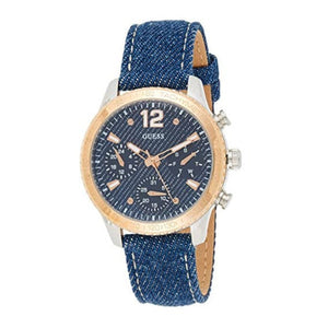Buy Shop Guess Marina Chronograph Blue Dial Blue Denim Strap Watch For Women - W1057L1 USA Online