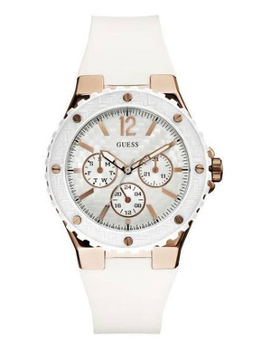 Buy Shop Guess Overdrive Analog White Dial White Rubber Strap Watch for Women - W10614L2 USA Online
