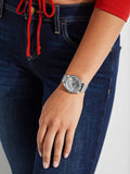 Buy Shop Guess Tri Glitz Quartz Silver Dial Silver Mesh Bracelet Watch For Women - W1142L1 USA Online