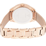 Buy Shop Guess Tri Glitz Quartz Diamonds Rose Gold Dial Rose Gold Mesh Bracelet Watch For Women - W1142L4 USA Online
