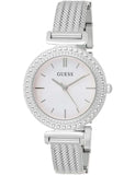 Buy Shop Guess Quartz Silver Dial Silver Mesh Bracelet Watch For Women - W1152L1 USA Online