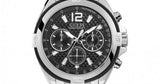 Buy Shop Guess Surge Chronograph Black Dial Silver Steel Strap Watch for Men - W1258G1 USA Online