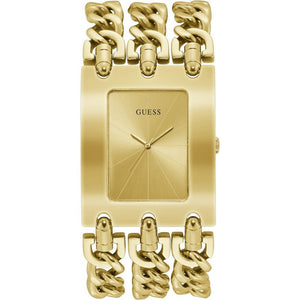 Buy Shop Guess Mod Heavy Metal Gold Dial Gold Steel Strap Watch For Women - W1117L2 USA Online