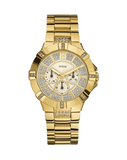 Buy Shop Guess Vista Diamonds Gold Dial Gold Steel Strap Watch for Women - W13573L1 USA Online