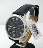 Buy Shop Guess Wafer Chronograph Quartz Blue Dial Blue Leather Strap Watch For Men - W0496G3 USA Online