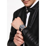 Buy Shop Guess Wafer Chronograph Quartz Blue Dial Blue Leather Strap Watch For Men - W0496G3 USA Online