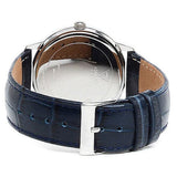 Buy Shop Guess Wafer Chronograph Quartz Blue Dial Blue Leather Strap Watch For Men - W0496G3 USA Online