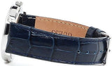 Buy Shop Guess Wafer Chronograph Quartz Blue Dial Blue Leather Strap Watch For Men - W0496G3 USA Online