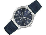 Buy Shop Guess Wafer Chronograph Quartz Blue Dial Blue Leather Strap Watch For Men - W0496G3 USA Online