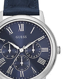 Buy Shop Guess Wafer Chronograph Quartz Blue Dial Blue Leather Strap Watch For Men - W0496G3 USA Online