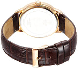Buy Shop Guess Wafer Quartz Beige Dial Brown Leather Strap Watch For Men - W0496G1 USA Online