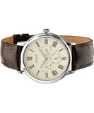 Buy Shop Guess Wafer Quartz White Dial Brown Leather Strap Watch For Men - W70016G2 USA Online