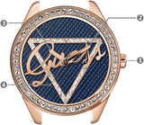 Buy Shop Guess Little Flirt Quartz Blue Dial Blue Leather Strap Watch For Women - W0456L6 USA Online