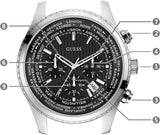 Buy Shop Guess Persuit Multifunction Black Dial Black Leather Strap Watch for Men - W0500G2 USA Online