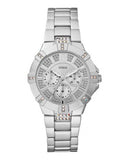 Buy Shop Guess Vista Diamonds Silver Dial Silver Steel Strap Watch for Women - W12080L1 USA Online