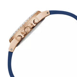 Buy Shop Guess Moonlight Diamonds White Dial Blue Rubber Strap Watch for Women - GW0257L3 USA Online