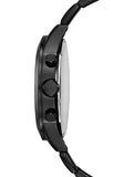 Guess Atlas Chronograph Black Dial Black Steel Strap Watch For Men - W0668G5