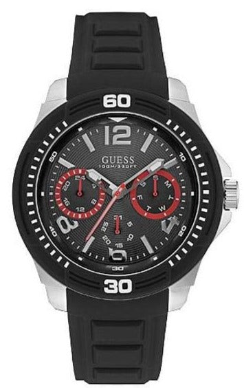 Buy Shop Guess Tread Black Dial Black Rubber Strap Watch for Men - W0967G1 USA Online