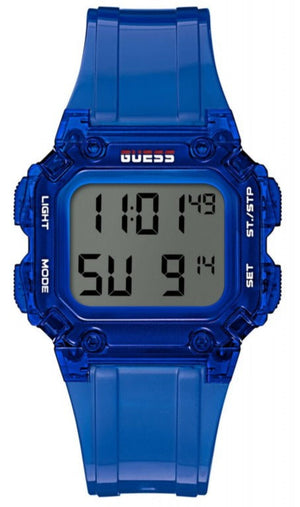 Buy Shop Guess Stealth Blue Dial Blue Rubber Strap Watch for Men - GW0270G3 USA Online