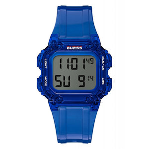 Buy Shop Guess Stealth Blue Dial Blue Rubber Strap Watch for Men - GW0270G3 USA Online