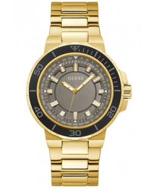 Buy Shop Guess Track Grey Dial Gold Steel Strap Watch for Men - GW0426G2 USA Online