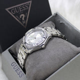 Buy Shop Guess Water Pro Diamonds Silver Dial Silver Steel Strap Watch For Women - G75511M USA Online