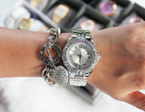 Buy Shop Guess Water Pro Diamonds Silver Dial Silver Steel Strap Watch For Women - G75511M USA Online