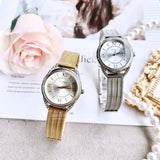 Buy Shop Guess Whisper Silver Dial Gold Mesh Bracelet Watch for Women - W1084L2 USA Online