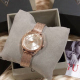 Buy Shop Guess Whisper Silver Dial Rose Gold Mesh Bracelet Watch for Women - W1084L3 USA Online