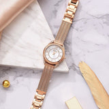 Buy Shop Guess Whisper Silver Dial Rose Gold Mesh Bracelet Watch for Women - W1084L3 USA Online