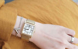 Buy Shop Guess White Dial Gold Mesh Bracelet Watch For Women - W0826L2 USA Online