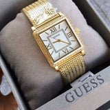 Buy Shop Guess White Dial Gold Mesh Bracelet Watch For Women - W0826L2 USA Online