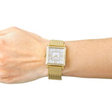 Buy Shop Guess White Dial Gold Mesh Bracelet Watch For Women - W0826L2 USA Online