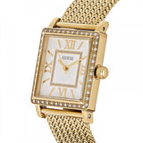 Buy Shop Guess White Dial Gold Mesh Bracelet Watch For Women - W0826L2 USA Online