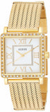 Buy Shop Guess White Dial Gold Mesh Bracelet Watch For Women - W0826L2 USA Online