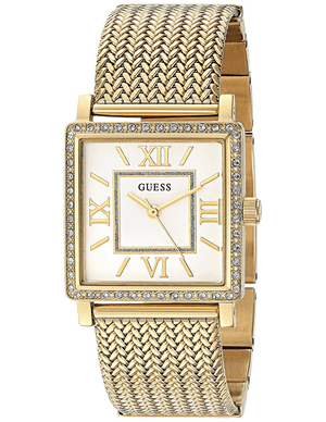 Buy Shop Guess White Dial Gold Mesh Bracelet Watch For Women - W0826L2 USA Online