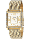 Buy Shop Guess White Dial Gold Mesh Bracelet Watch For Women - W0826L2 USA Online