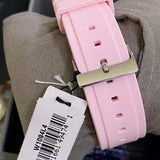 Buy Shop Guess White Dial Pink Silicone Strap Watch For Women - W1049L4 USA Online