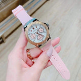 Buy Shop Guess White Dial Pink Silicone Strap Watch For Women - W1049L4 USA Online