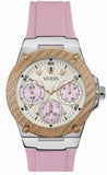 Buy Shop Guess White Dial Pink Silicone Strap Watch For Women - W1049L4 USA Online