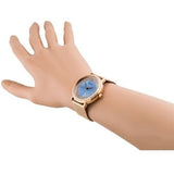 Buy Shop Guess Willow Crystal Blue Dial Rose Gold Mesh Bracelet Watch For Women - W0836L1 USA Online