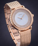 Buy Shop Guess Willow Crystal Blue Dial Rose Gold Mesh Bracelet Watch For Women - W0836L1 USA Online
