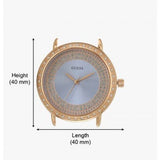 Buy Shop Guess Willow Crystal Blue Dial Rose Gold Mesh Bracelet Watch For Women - W0836L1 USA Online