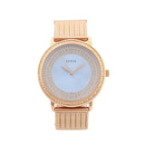 Buy Shop Guess Willow Crystal Blue Dial Rose Gold Mesh Bracelet Watch For Women - W0836L1 USA Online