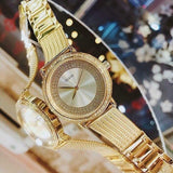 Buy Shop Guess Willow Two Tine Dial Gold Mesh Bracelet Watch For Women - W0836L3 USA Online
